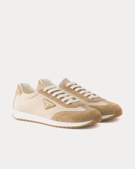 Prada Drill Fabric & Suede Cord Low Top Sneakers - 3