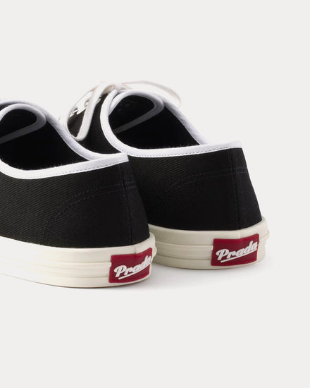 Prada Drill Fabric Black Low Top Sneakers - 5