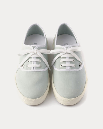 Prada Drill Fabric Sky Blue Low Top Sneakers - 2