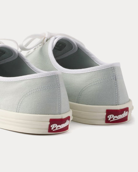 Prada Drill Fabric Sky Blue Low Top Sneakers - 5