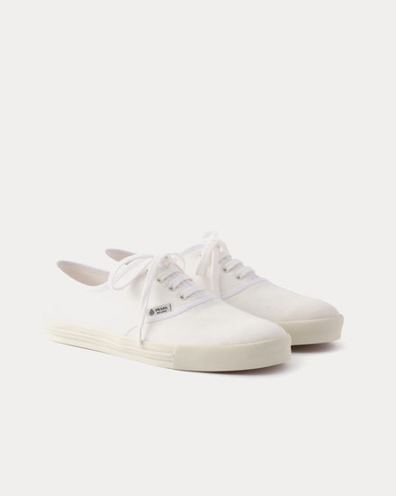 Prada Drill Fabric White Low Top Sneakers - 3