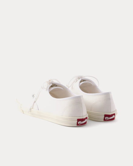 Prada Drill Fabric White Low Top Sneakers - 4