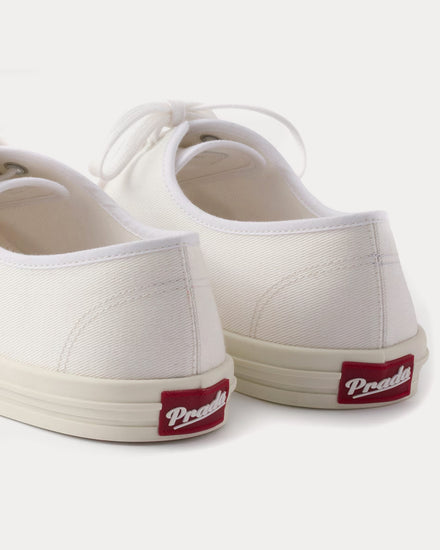 Prada Drill Fabric White Low Top Sneakers - 5