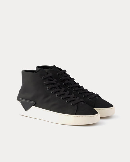 Prada Court Re-Nylon Black High Top Sneakers - 3