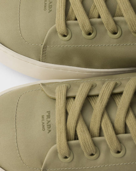 Prada Court Re-Nylon Olive High Top Sneakers - 6