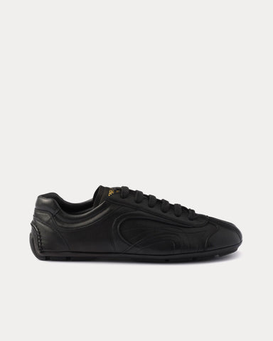 Prada Montecarlo Re-Edition 2005 Antiqued Nappa Leather Black Low Top Sneakers