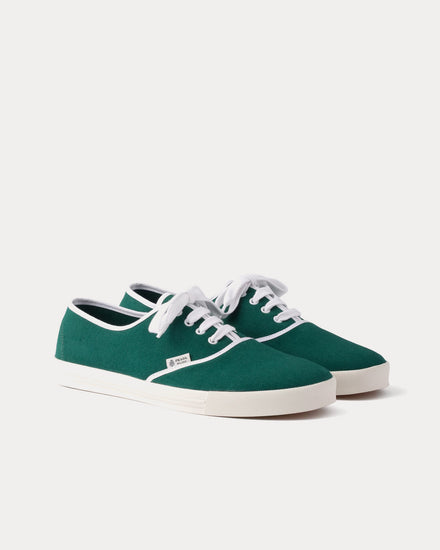 Prada Drill Fabric Oleander Green Low Top Sneakers - 3