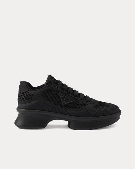 Prada Re-Nylon Mesh Black Low Top Sneakers - 1