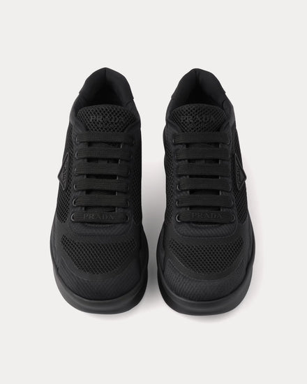 Prada Re-Nylon Mesh Black Low Top Sneakers - 2