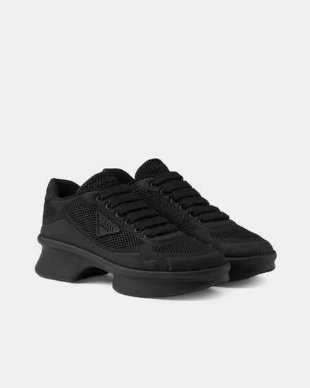 Prada Re-Nylon Mesh Black Low Top Sneakers - 3