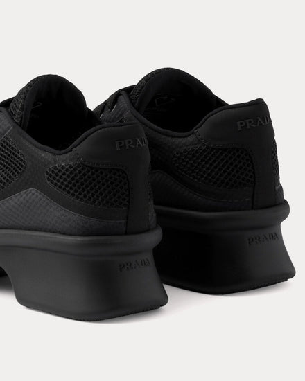 Prada Re-Nylon Mesh Black Low Top Sneakers - 4