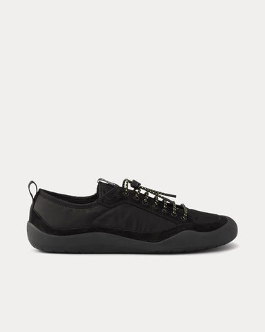 Prada Speedrock Re-Nylon & Suede Black Low Top Sneakers