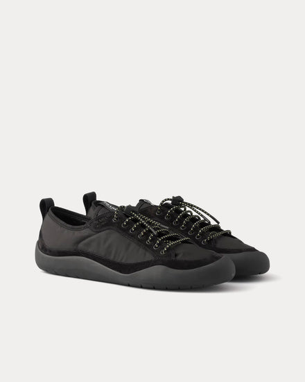 Prada Speedrock Re-Nylon & Suede Black Low Top Sneakers - 3
