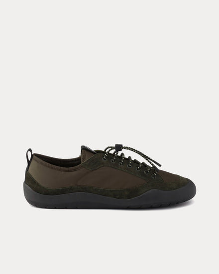 Prada Speedrock Re-Nylon & Suede Selva Green Low Top Sneakers - 1