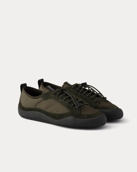 Prada Speedrock Re-Nylon & Suede Selva Green Low Top Sneakers - 3