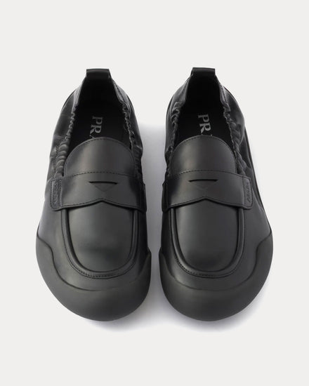 Prada Speedrock Leather Black Loafers - 3