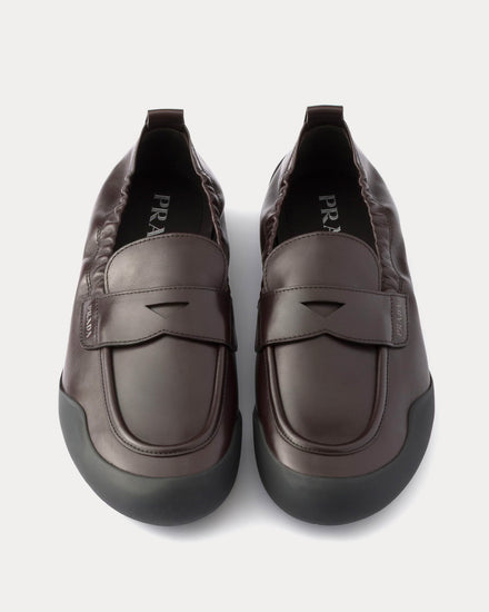 Prada Speedrock Leather Dark Brown Loafers - 2