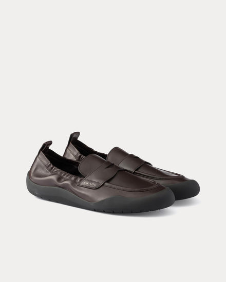 Prada Speedrock Leather Dark Brown Loafers - 3