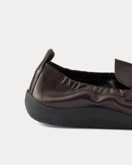 Prada Speedrock Leather Dark Brown Loafers - 5