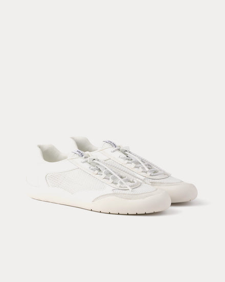 Prada Speedrock Patent Leather & Mesh White Low Top Sneakers - 3