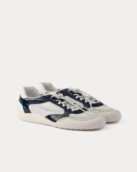 Prada Speedrock Patent Leather & Mesh Royal Blue Low Top Sneakers - 3