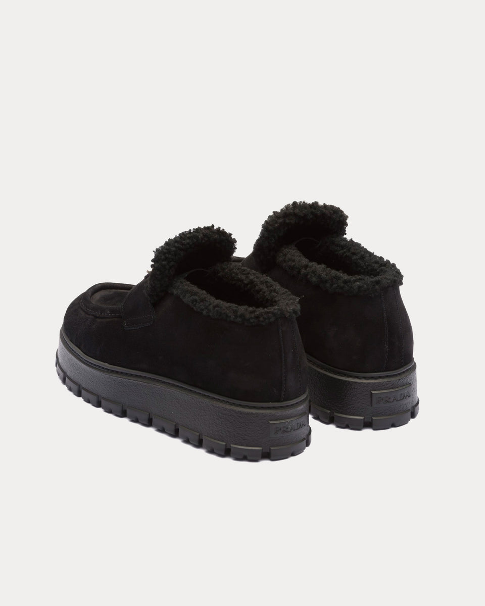 Prada black suede booties on sale