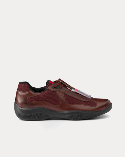Prada America’s Cup Original Cacao / Bordeaux Low Top Sneakers - 1