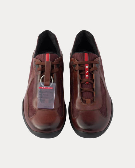 Prada America’s Cup Original Cacao / Bordeaux Low Top Sneakers - 2