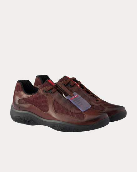 Prada America’s Cup Original Cacao / Bordeaux Low Top Sneakers - 3