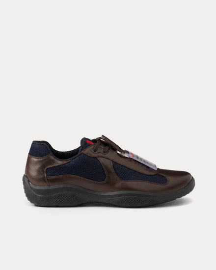 Prada America’s Cup Original Teak / Blue Low Top Sneakers - 1
