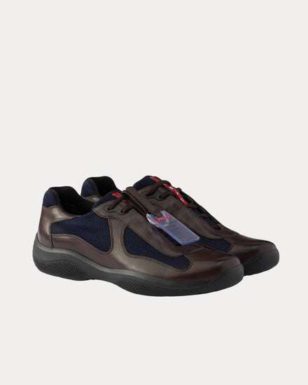 Prada America’s Cup Original Teak / Blue Low Top Sneakers - 3