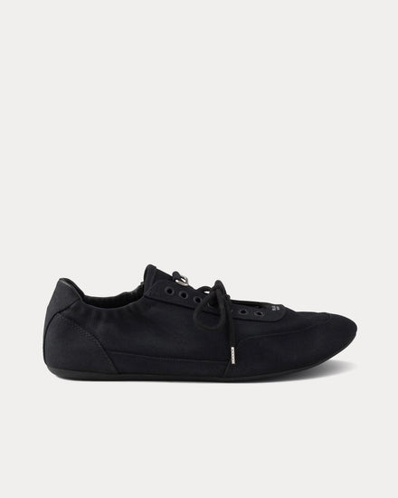 Prada Collapse Canvas Black Low Top Sneakers - 1