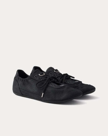 Prada Collapse Canvas Black Low Top Sneakers - 3