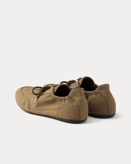 Prada Collapse Canvas Military Green Low Top Sneakers - 4