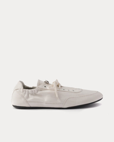 Prada Collapse Denim White Low Top Sneakers