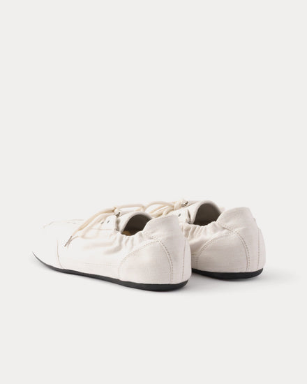 Prada Collapse Denim White Low Top Sneakers - 4