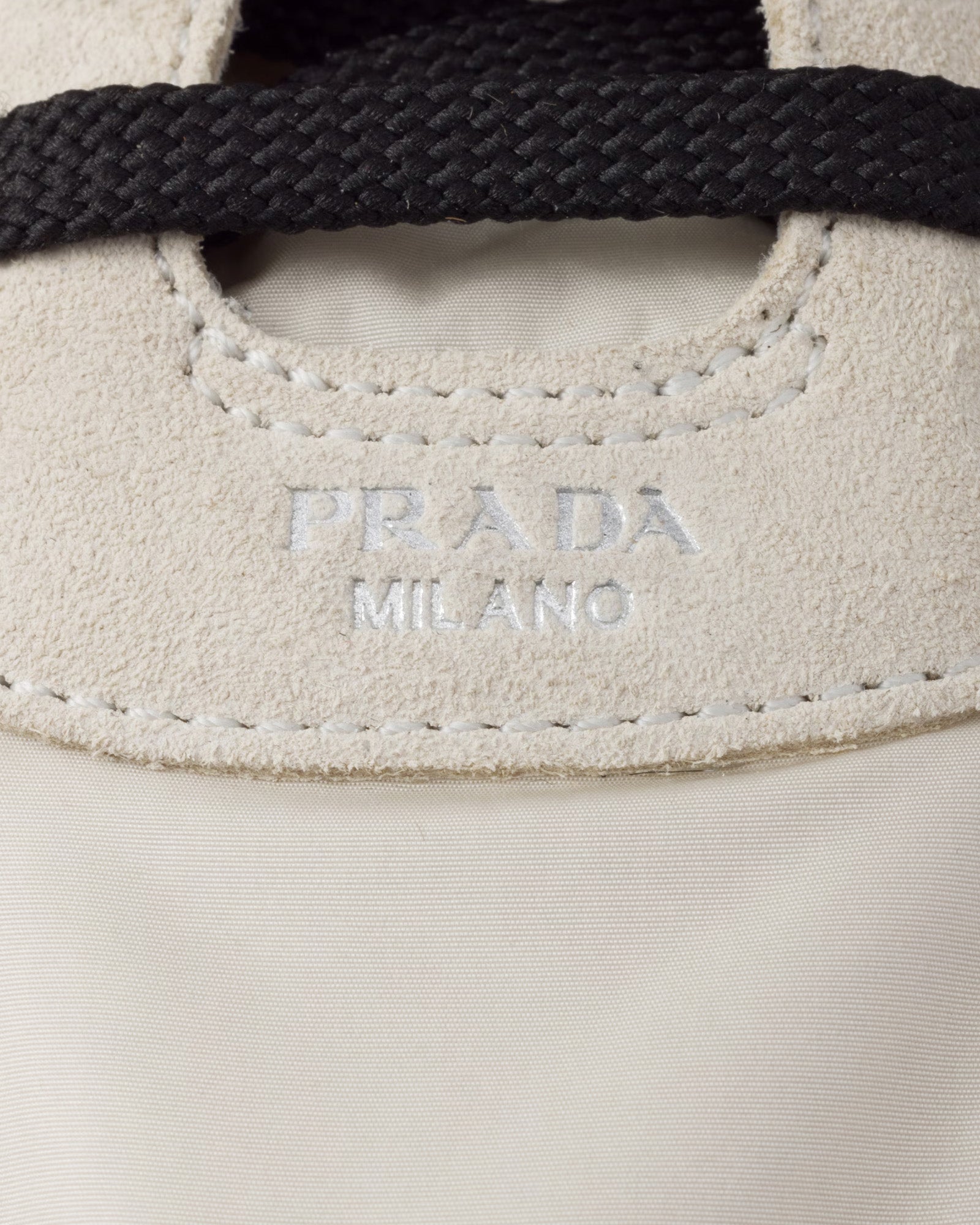 Prada Collapse Re-Nylon & Suede Ivory Low Top Sneakers - Sneak in Peace