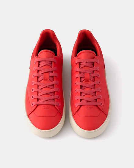 Prada Court Re-Nylon Coral Low Top Sneakers - 2