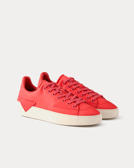 Prada Court Re-Nylon Coral Low Top Sneakers - 3