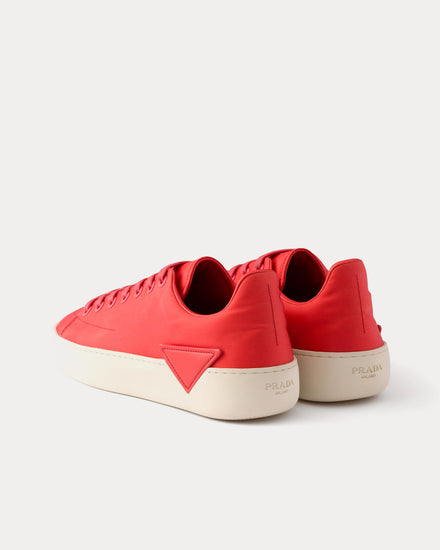 Prada Court Re-Nylon Coral Low Top Sneakers - 4