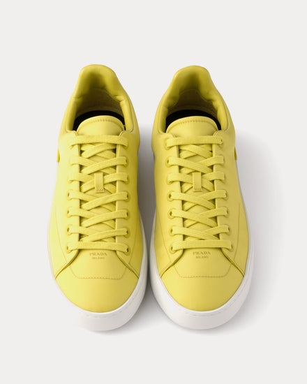 Prada Men's Court Re-Nylon Pineapple Low Top Sneakers