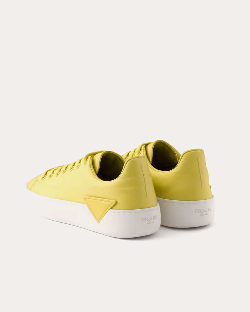 Prada Men's Court Re-Nylon Pineapple Low Top Sneakers