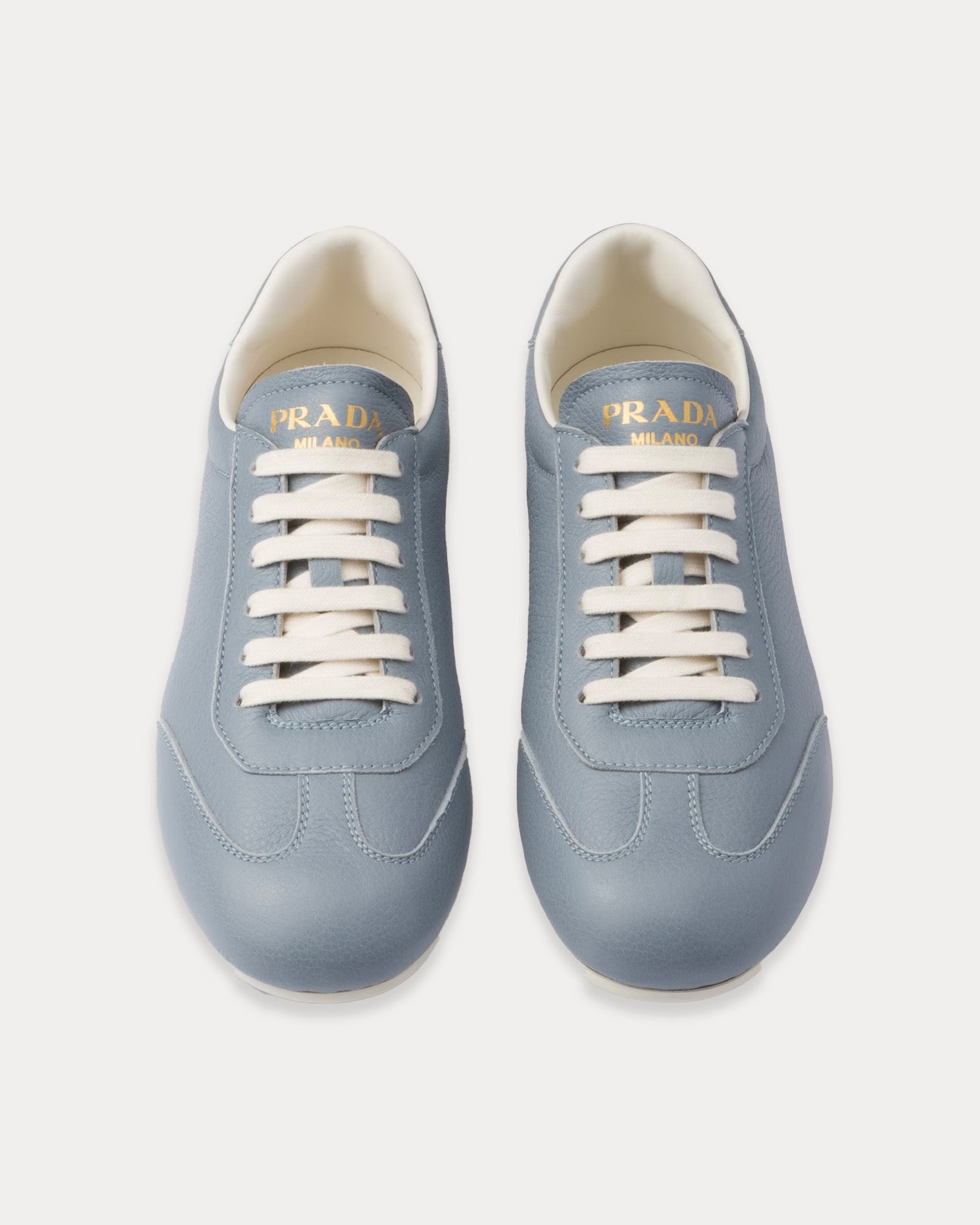 Prada - Deer Leather Astral Blue Low Top Sneakers