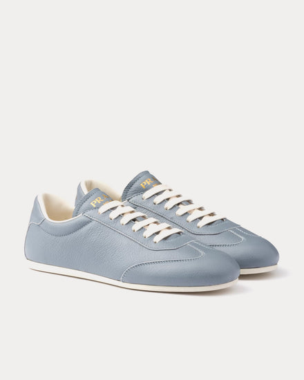Prada Deer Leather Astral Blue Low Top Sneakers - 3