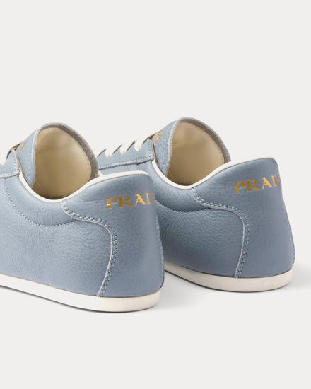 Prada Deer Leather Astral Blue Low Top Sneakers - 4