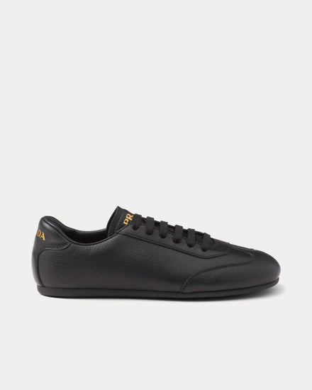 Prada Deer Leather Black Low Top Sneakers - 1
