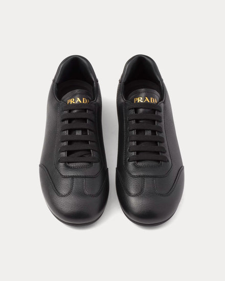 Prada Deer Leather Black Low Top Sneakers - 2