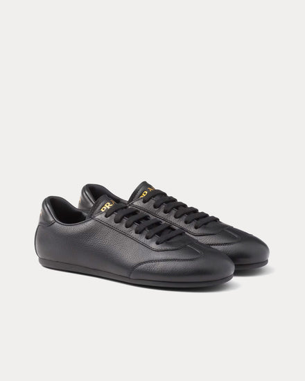 Prada Deer Leather Black Low Top Sneakers - 3