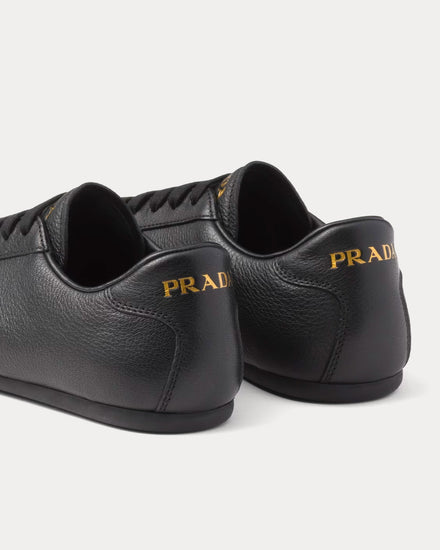 Prada Deer Leather Black Low Top Sneakers - 4