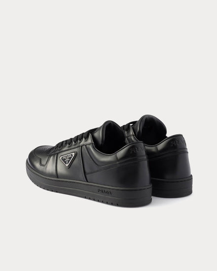 Prada Downtown Leather Black Low Top Sneakers - 4